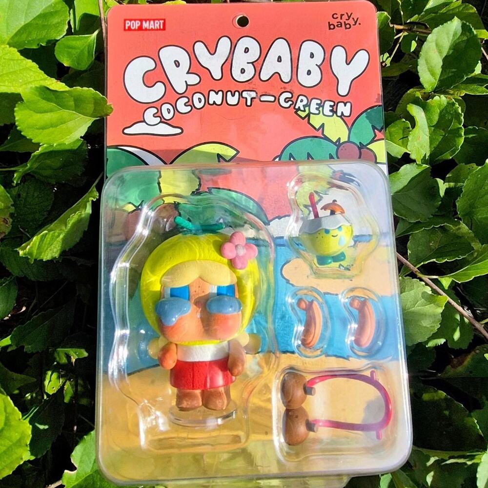 Pop mart crybaby coconut- green blister pack figure